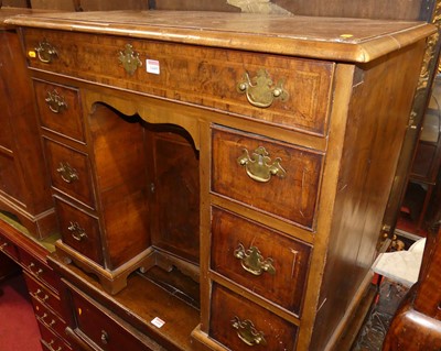 Lot 1449 - An 18th century figured walnut, feather and...