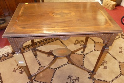 Lot 1451 - An Edwardian mahogany and satinwood inlaid...