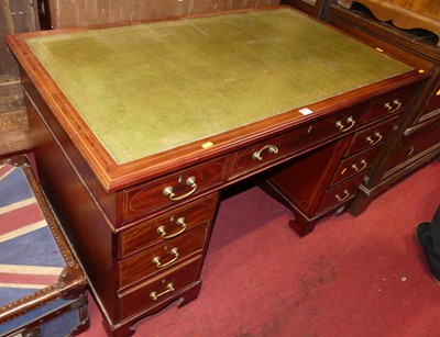 Lot 1453 - An Edwardian mahogany and further strung twin...