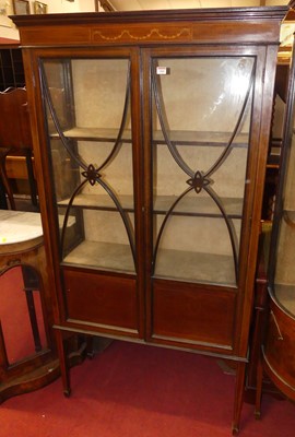 Lot 1460 - An Edwardian mahogany and satinwood inlaid...
