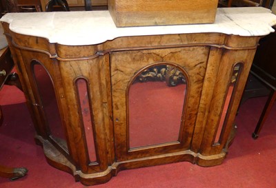 Lot 1462 - A mid-Victorian figured walnut and mirrored...