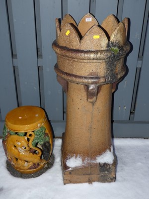 Lot 1479 - A late Victorian salt glazed castle top...