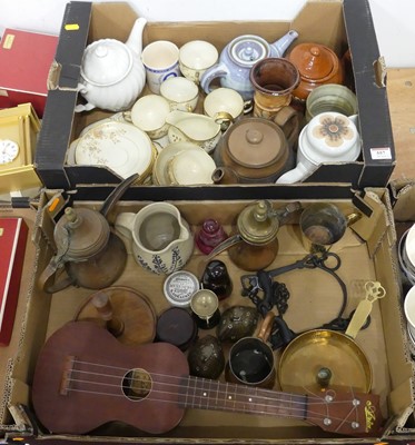 Lot 557 - A collection of items, to include a copper...