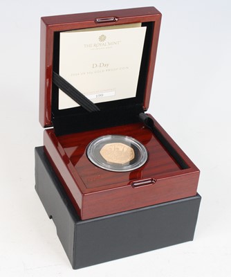 Lot 2098 - The Royal Mint, D-Day 2024 UK 50p Gold Proof...