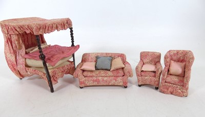 Lot 411 - A collection of Westacre dolls house furniture,...