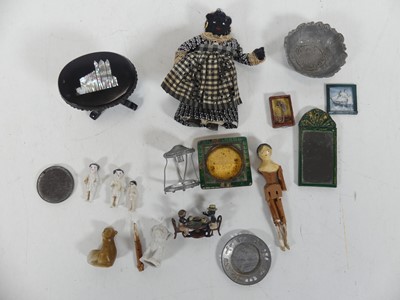 Lot 417 - A small collection of dolls house furniture...