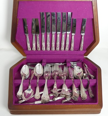 Lot 267 - A canteen of silver plated cutlery in the...
