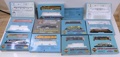 Lot 792 - Proto 2000 Series American Outline HO Group, 9...