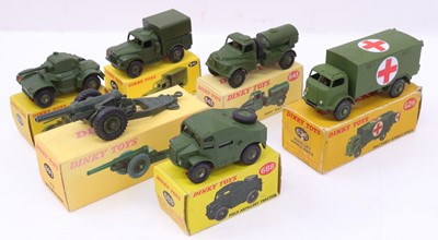 Lot 1117 - Dinky Toys group of 6 military diecasts to...