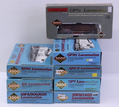 Lot 794 - Eight Proto 2000 series American HO gauge...