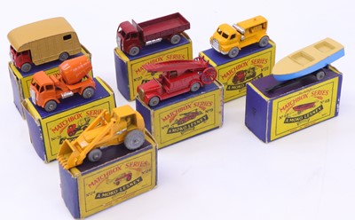 Lot 1341 - Matchbox Moko Lesney Regular Wheels group of 7...