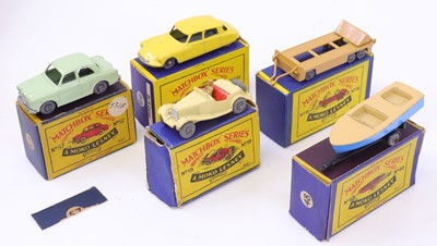 Lot 1345 - Matchbox Moko Lesney group of 5 diecasts to...