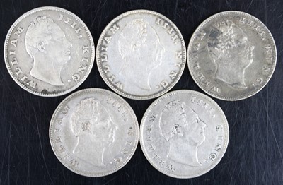 Lot 2003 - British India, 1835 one rupee, obv: William IV...