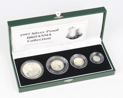 Lot 2167 - Great Britain, 1997 Britannia four coin silver...