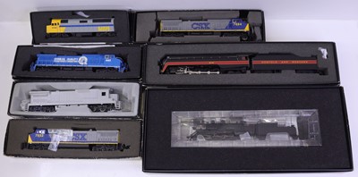 Lot 836 - 7 boxed Bachmann Spectrum HO Scale American...