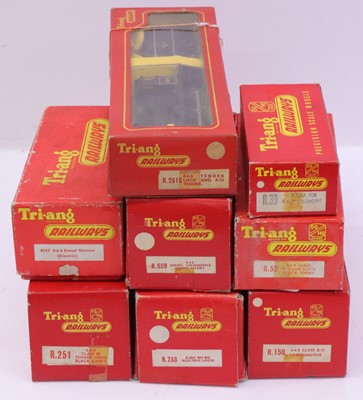 Lot 665 - Seven Triang 00 gauge locos to include a 4F,...
