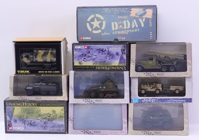 Lot 2045 - 21 various boxed mixed scale Military diecasts,...