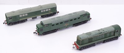 Lot 436 - Three Hornby-Dublo unboxed 3-rail diesel...