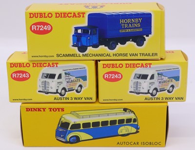Lot 2003 - Four modern reproduction Dinky Toys, all (M)...