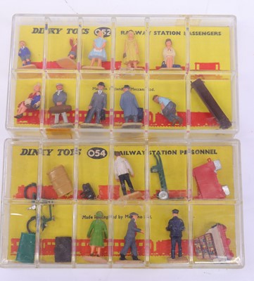 Lot 446 - Two Dinky figure sets to include 054 railway...