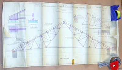 Lot 29 - Early copy of Kings Cross goods shed drawings,...