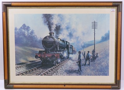 Lot 43 - Large Don Breckon print depicting GWR Crynant...
