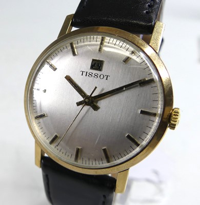 Lot 2524 - A Tissot gent's 9ct gold cased manual wind...