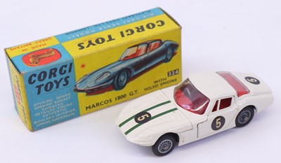 Lot 1215 - Corgi Toys No. 324 Marcos 1800 GT comprising...