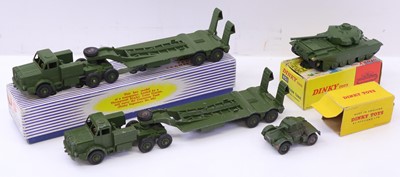 Lot 1085 - Dinky Toys group of four loose and boxed...