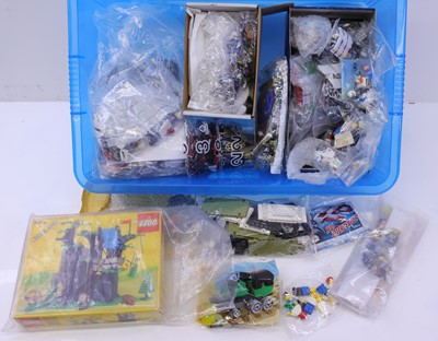Lot 1643 - A box containing Lego loose figures and other...