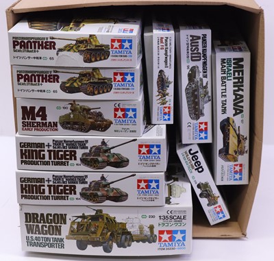 Lot 1696 - A Tamiya 1/35 scale collection of military...