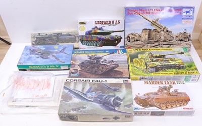 Lot 1672 - Two boxes containing a collection of Italeri,...