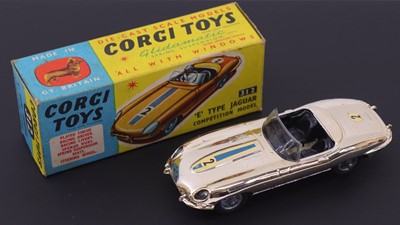 Lot 1220 - Corgi Toys, 312 'E' type Jaguar competition...