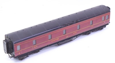 Lot 267 - Exley 0 gauge LMS sleeping car no.6840. The...