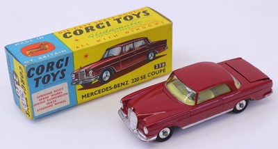 Lot 1229 - Corgi Toys No. 230 Mercedes Benz 220 SE coupe...