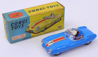 Lot 1234 - Corgi Toys, 151A, Lotus Mark Eleven Le Mans...