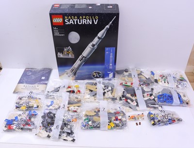 Lot 1547 - A Lego No. 21309 NASA Apollo Saturn V housed...