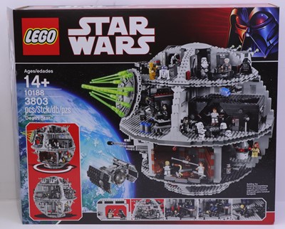 Lot 1565 - Lego Star Wars No. 10188 Death Star housed in...