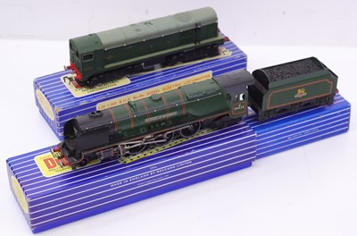 Lot 414 - Two Hornby Dublo 3 rail locos, to include an...