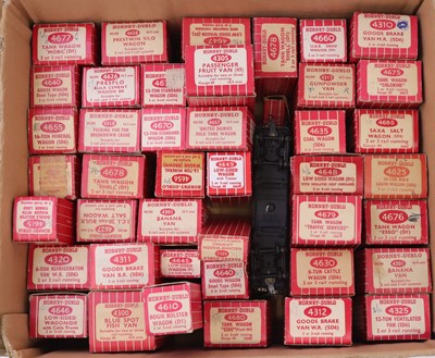 Lot 448 - Approx 45 Hornby Dublo 2 rail wagons, all...
