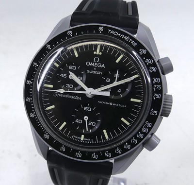 Lot 2596 - An Omega X Swatch Speedmaster Moon Swatch...