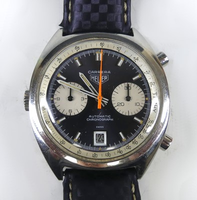 Lot 2600 - A gent's Heuer Carrera stainless steel...
