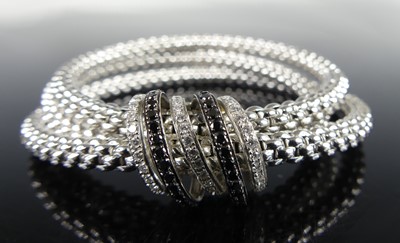 Lot 2617 - A Fope 'MiaLuce' 18ct white gold, sapphire and...