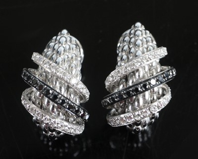 Lot 2619 - A pair of Fope 'MiaLuce' 18ct white gold,...