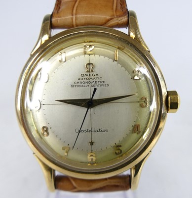Lot 2625 - A gent's 14ct gold Omega Constellation...