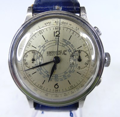 Lot 2627 - A gent's large size stainless steel Eberhard &...
