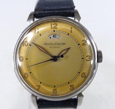 Lot 2628 - A gent's steel cased Jaeger LeCoultre...