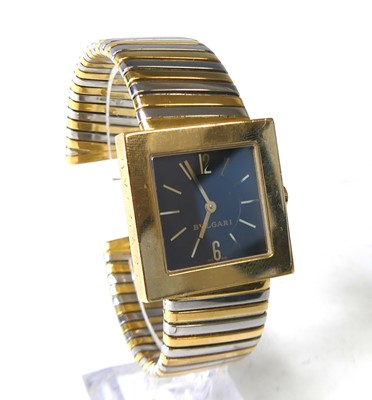 Lot 2632 - A lady's Bulgari Quadrato 18ct gold and...