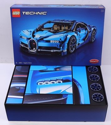 Lot 1596 - Lego Technic No. 42083 Bugatti Chiron housed...