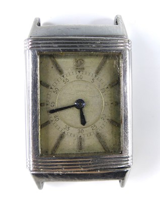 Lot 2637 - A Jaeger-LeCoultre reverso gentleman's steel...